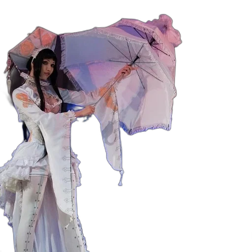 umbrella, dress, concept art, 3d render transparent PNG cut-out