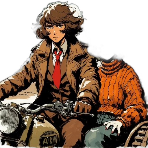 jacket, car, comic book art, concept art transparent PNG cut-out
