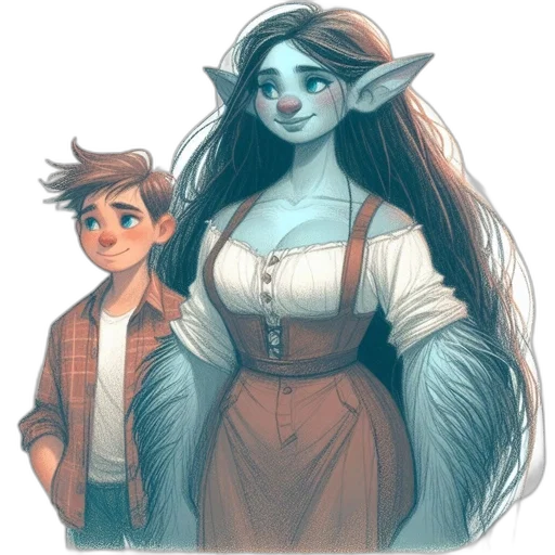 fantasy art, concept art, watercolor, pixel art transparent PNG cut-out