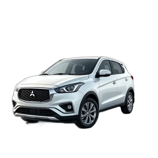 car, white, mitsubishi, mirage transparent PNG cut-out