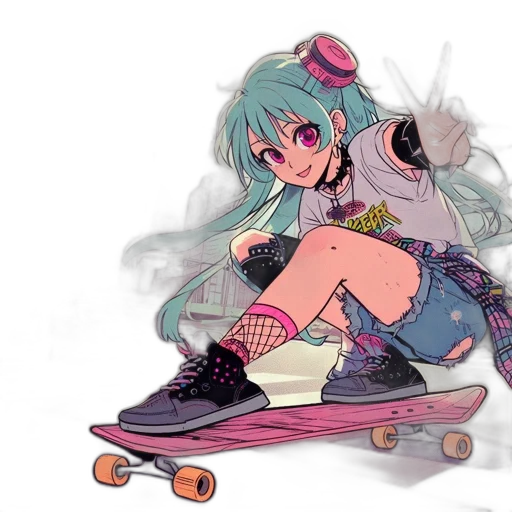 weapon, anime, vaporwave, concept art transparent PNG cut-out