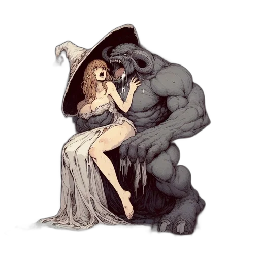 dress, creature, fantasy art, concept art transparent PNG cut-out