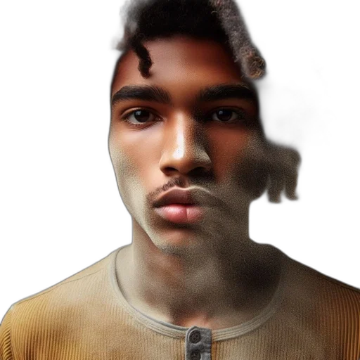 face, mask, hair, creature transparent PNG cut-out