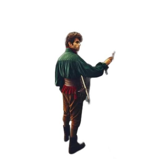 jacket, staff, sword, weapon transparent PNG cut-out
