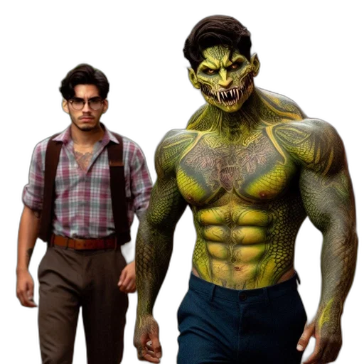 comic book art, concept art, 3d render, fantasy art transparent PNG cut-out