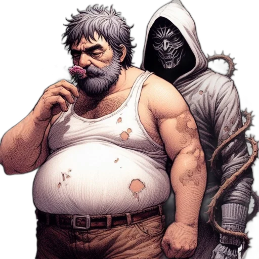 comic book art, concept art, fantasy art, cyberpunk transparent PNG cut-out