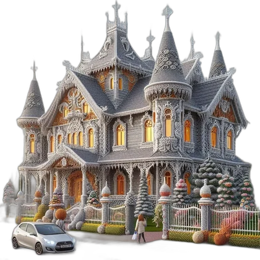 building, concept art, 3d render, fantasy art transparent PNG cut-out