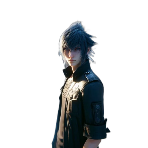 jacket, staff, hair, face transparent PNG cut-out