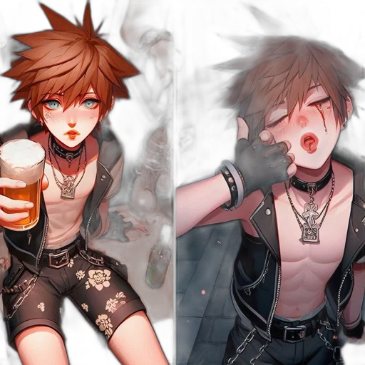 concept art, anime, cyberpunk, pixel art transparent PNG cut-out