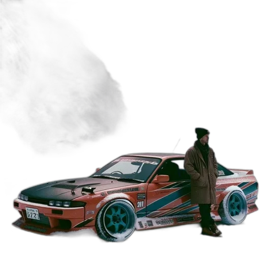 car, jacket, weapon, concept art transparent PNG cut-out