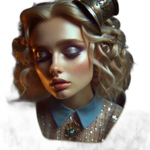 crown, jewelry, face, staff transparent PNG cut-out