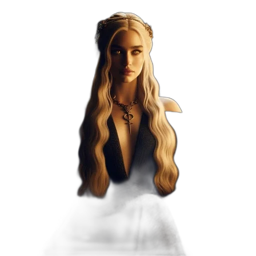 dress, dragon, face, crown transparent PNG cut-out