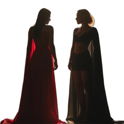 dress, concept art, comic book art, dark transparent PNG cut-out