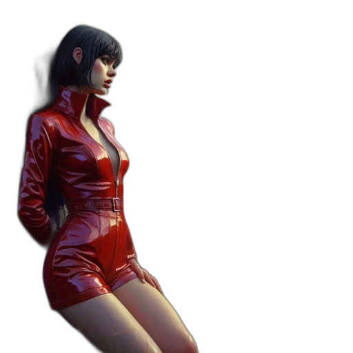 jacket, dress, robot, concept art transparent PNG cut-out