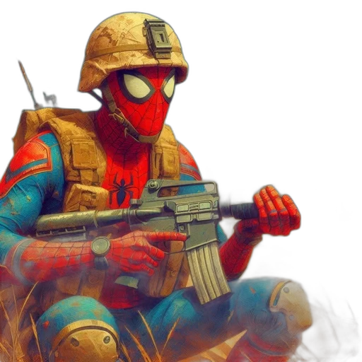 weapon, mask, jacket, concept art transparent PNG cut-out