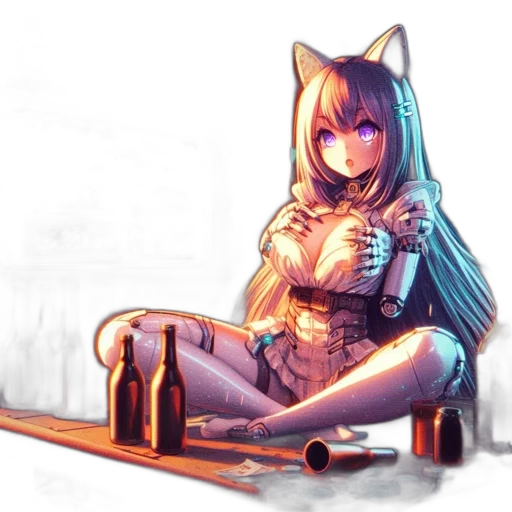 robot, weapon, sword, dress transparent PNG cut-out