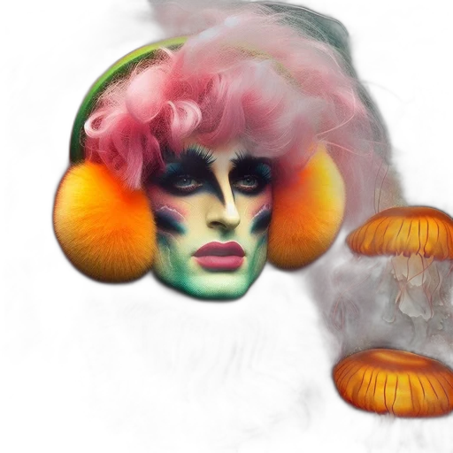 hair, hat, face, mask transparent PNG cut-out
