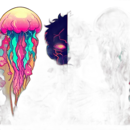 mask, hair, creature, crown transparent PNG cut-out