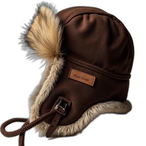hat, jacket, earth tones, brown transparent PNG cut-out