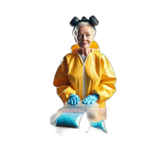 jacket, creature, mask, staff transparent PNG cut-out
