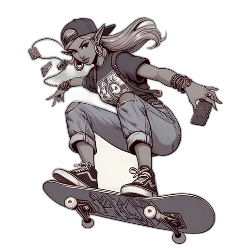 concept art, cartoon, comic book art, fantasy art transparent PNG cut-out
