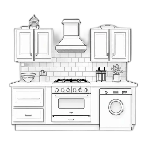 furniture, food, concept art, photorealistic transparent PNG cut-out