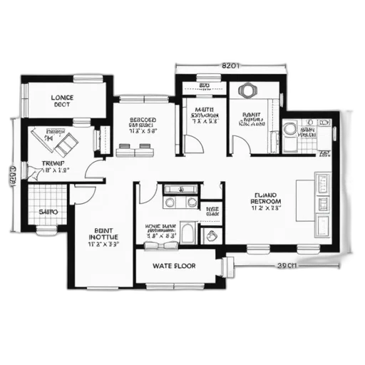 house, floor, plan, measurements transparent PNG cut-out