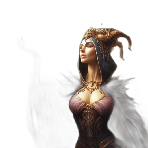 fantasy art, concept art, comic book art, photorealistic transparent PNG cut-out