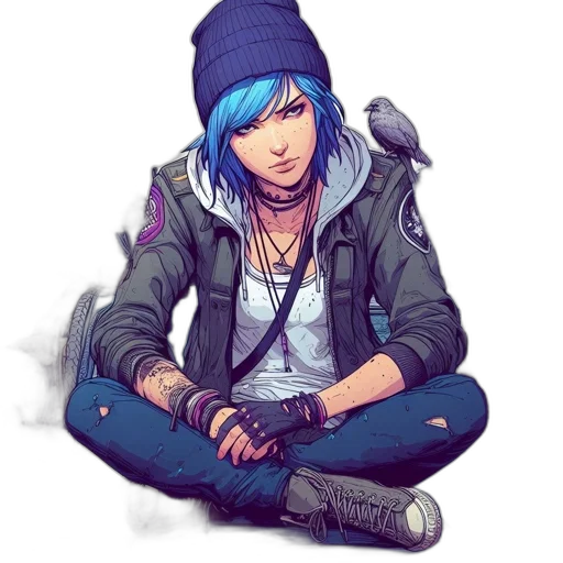 jacket, concept art, comic book art, cyberpunk transparent PNG cut-out