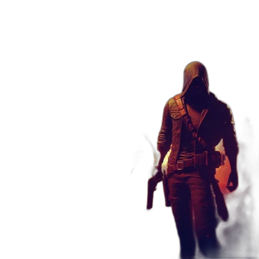 jacket, sword, weapon, mask transparent PNG cut-out