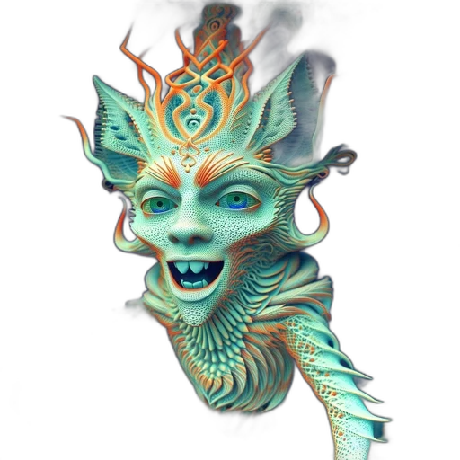 mask, dragon, creature, face transparent PNG cut-out