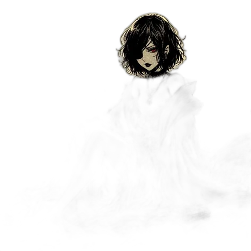 mask, creature, dress, hair transparent PNG cut-out