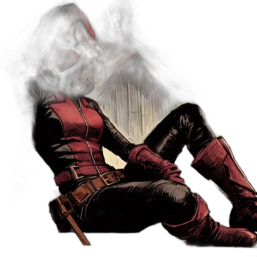 mask, jacket, comic book art, concept art transparent PNG cut-out