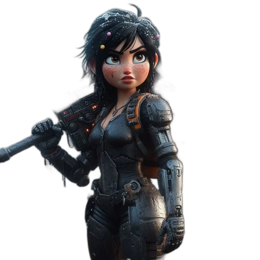 weapon, staff, robot, concept art transparent PNG cut-out