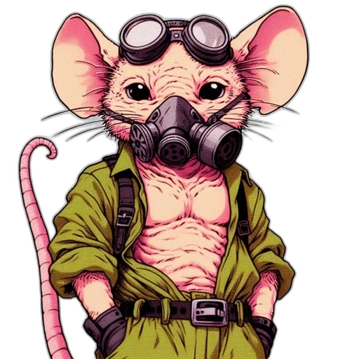 animal, jacket, cyberpunk, concept art transparent PNG cut-out