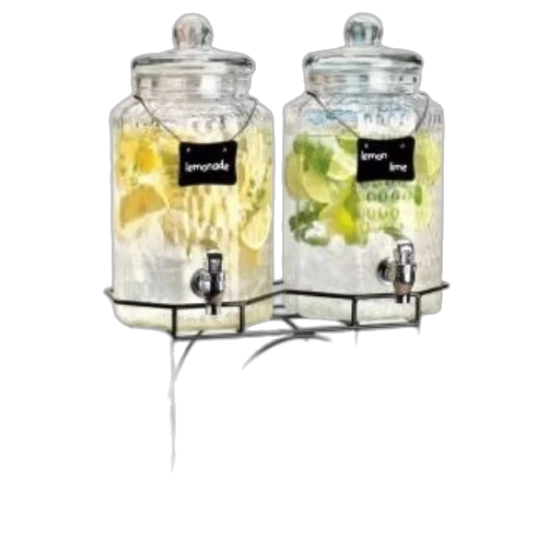 double, glass, beverage, dispenser transparent PNG cut-out