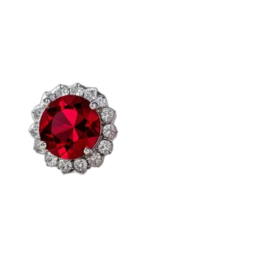 jewelry, crown, red, white transparent PNG cut-out