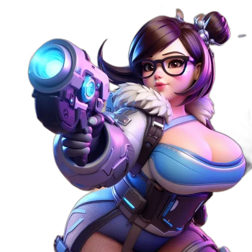 weapon, staff, robot, face transparent PNG cut-out