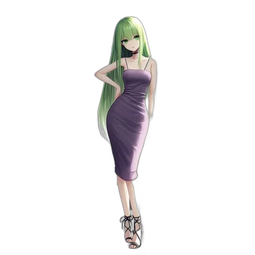 dress, 3d render, concept art, anime transparent PNG cut-out