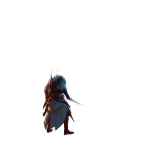 creature, sword, staff, robot transparent PNG cut-out