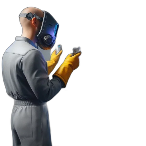 robot, mask, concept art, cyberpunk transparent PNG cut-out