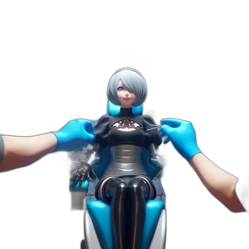 robot, weapon, dress, staff transparent PNG cut-out