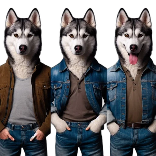 jacket, animal, 3d render, concept art transparent PNG cut-out