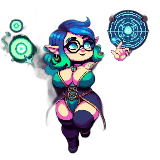 staff, concept art, cyberpunk, fantasy art transparent PNG cut-out