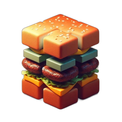 food, animal, robot, pixel art transparent PNG cut-out