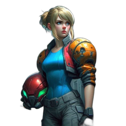 robot, jacket, staff, concept art transparent PNG cut-out