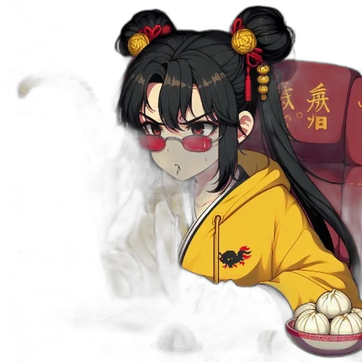 staff, mask, dragon, anime transparent PNG cut-out