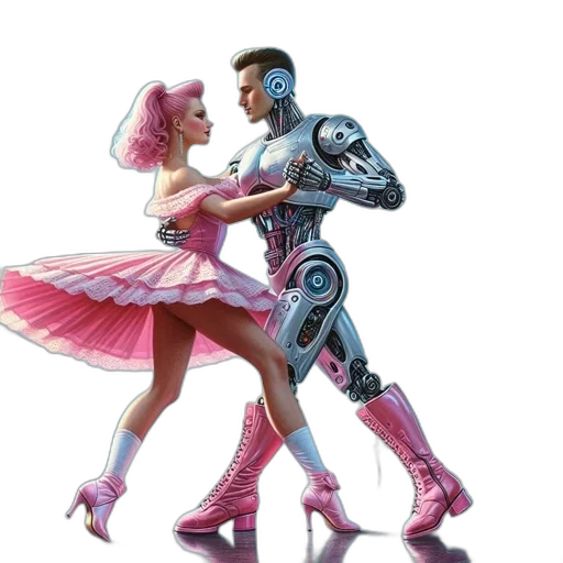 robot, dress, concept art, cyberpunk transparent PNG cut-out