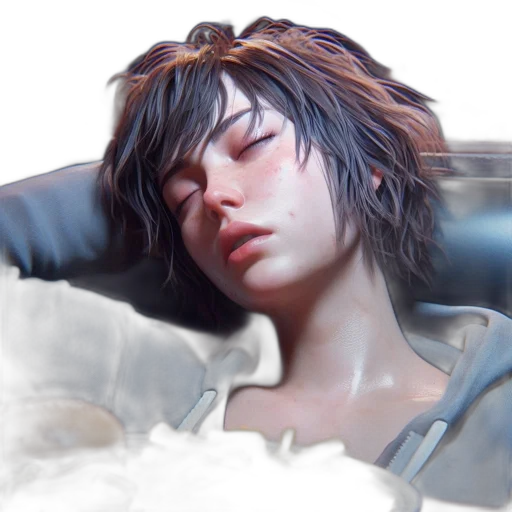 face, jacket, photorealistic, concept art transparent PNG cut-out