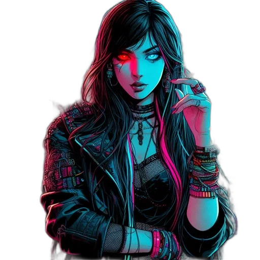 jacket, face, jewelry, weapon transparent PNG cut-out